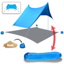 Load image into Gallery viewer, STRONG CAMEL 7'X7' Portable Beach Tent Sunshade Shelter Canopy UV Protect with Sand Anchor