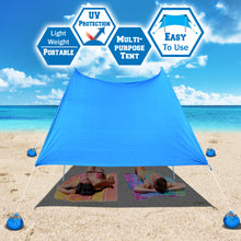 Load image into Gallery viewer, STRONG CAMEL 7'X7' Portable Beach Tent Sunshade Shelter Canopy UV Protect with Sand Anchor