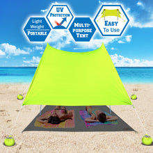 Load image into Gallery viewer, STRONG CAMEL 7'X7' Portable Beach Tent Sunshade Shelter Canopy UV Protect with Sand Anchor