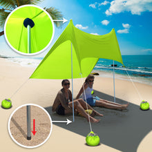 Load image into Gallery viewer, STRONG CAMEL 7'X7' Portable Beach Tent Sunshade Shelter Canopy UV Protect with Sand Anchor
