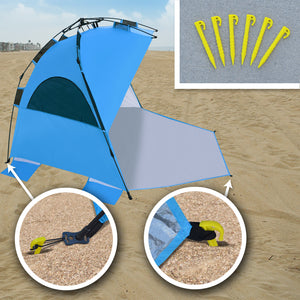 STRONG CAMEL Outdoor Easy Up Beach Tent Instant Canopy Automatic Camping UV Sun Shelter Relax