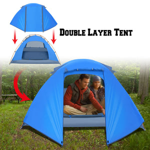 STRONG CAMEL 1-2 Person Double Layer Outdoor Waterproof Canopy Camping Hiking Backpacking Tent