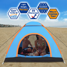 Load image into Gallery viewer, STRONG CAMEL Portable 2-3 Person pop up camping tent  for Backpacking Traveling with carry bag