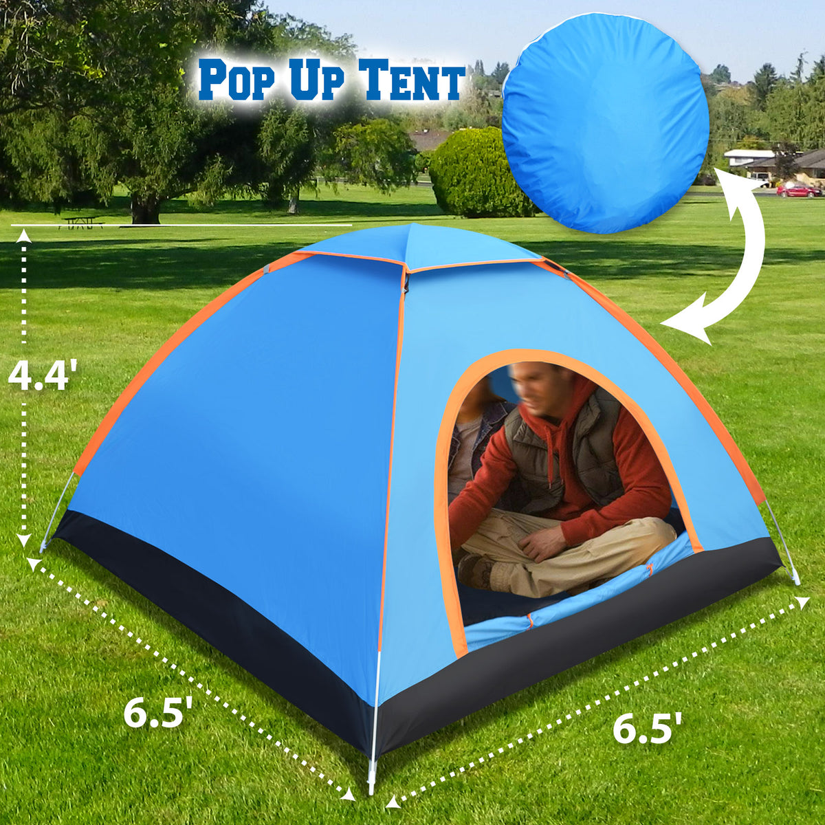 pull up tent STRONG CAMEL Portable 2-3 Person pop up camping tent for Backpacking T – Sunny Outdoor US