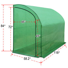 Load image into Gallery viewer, 10x5x7'H Large Walk-In Wall Half Greenhouse w 3 tiers 6 Shelves Green White Yard
