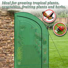 Load image into Gallery viewer, 10x5x7'H Large Walk-In Wall Half Greenhouse w 3 tiers 6 Shelves Green White Yard
