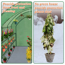 Load image into Gallery viewer, 10x5x7'H Large Walk-In Wall Half Greenhouse w 3 tiers 6 Shelves Green White Yard