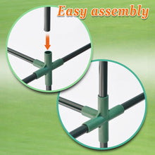 Load image into Gallery viewer, 10x5x7'H Large Walk-In Wall Half Greenhouse w 3 tiers 6 Shelves Green White Yard