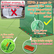 Load image into Gallery viewer, 10x5x7'H Large Walk-In Wall Half Greenhouse w 3 tiers 6 Shelves Green White Yard