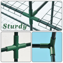 Load image into Gallery viewer, 10x5x7'H Large Walk-In Wall Half Greenhouse w 3 tiers 6 Shelves Green White Yard