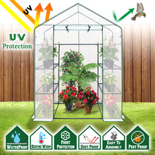 Load image into Gallery viewer, 8 Shelves 3 Tiers Portable mini Walk-in Greenhouse Flower Clear Planter Hot House (Polyethylene)