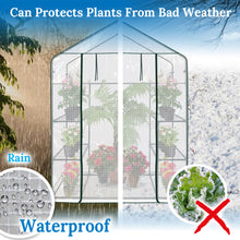 Load image into Gallery viewer, 8 Shelves 3 Tiers Portable mini Walk-in Greenhouse Flower Clear Planter Hot House (Polyethylene)