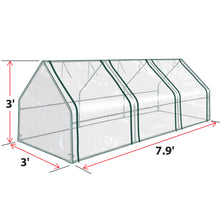 Load image into Gallery viewer, 3x8x3'H PE Portable Mini  Gardening Flower Plants Yard Greenhouse