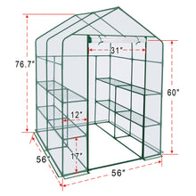 Load image into Gallery viewer, Mini UV Protected Plant Walk-in Greenhouse Outdoor Plant Shelves (56"X56"X76.7")