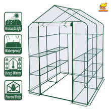 Load image into Gallery viewer, Mini UV Protected Plant Walk-in Greenhouse Outdoor Plant Shelves (56"X56"X76.7")