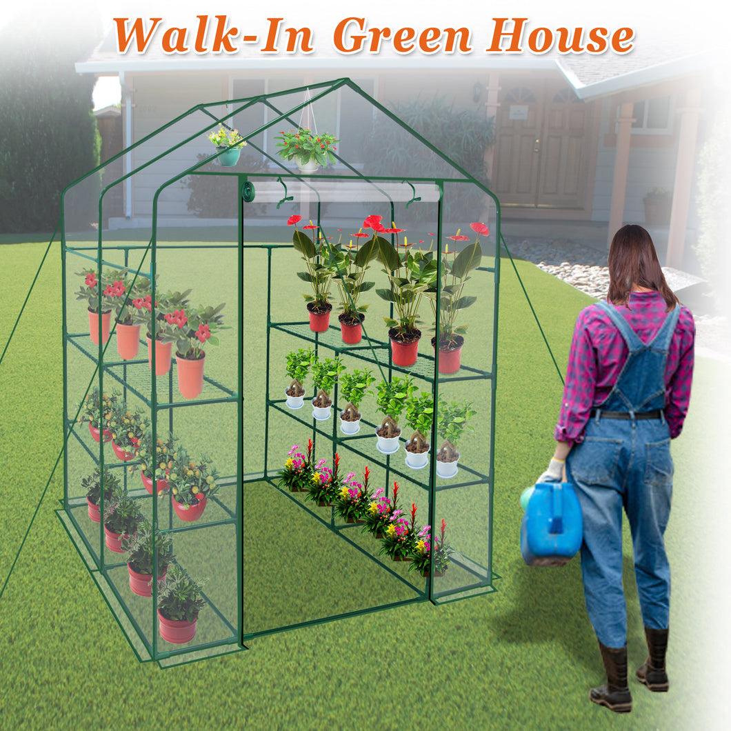 Mini UV Protected Plant Walk-in Greenhouse Outdoor Plant Shelves (56