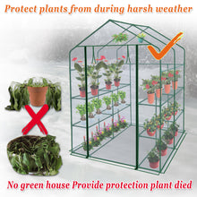 Load image into Gallery viewer, Mini UV Protected Plant Walk-in Greenhouse Outdoor Plant Shelves (56"X56"X76.7")