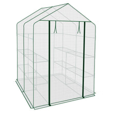 Load image into Gallery viewer, Mini Walk-in Greenhouse Outdoor Plant Shelves UV Protected Plant Green House (56"X56"X76.7")(PE)