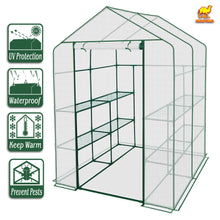 Load image into Gallery viewer, Mini Walk-in Greenhouse Outdoor Plant Shelves UV Protected Plant Green House (56&quot;X56&quot;X76.7&quot;)(PE)
