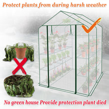 Load image into Gallery viewer, Mini Walk-in Greenhouse Outdoor Plant Shelves UV Protected Plant Green House (56&quot;X56&quot;X76.7&quot;)(PE)
