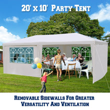 Load image into Gallery viewer, STRONG CAMEL 10x20/30 White Party Canopy Tent  BBQ Gazebo Pavilion  With Side Walls