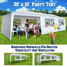 Load image into Gallery viewer, STRONG CAMEL 10x20/30 White Party Canopy Tent  BBQ Gazebo Pavilion  With Side Walls