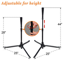 Load image into Gallery viewer, Height 28" to 44" Portable Baseball Softball Tripo Travel Batting Tee
