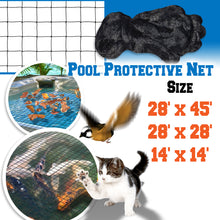 Load image into Gallery viewer, 14'x14' 28'x28' 28'x45' Protective Floating Net Pool Netting Pond Tub Mesh Cover