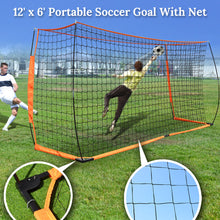 Load image into Gallery viewer, 12'x6' Portable Football Soccer Goal Training Sport Net with Carry Bag