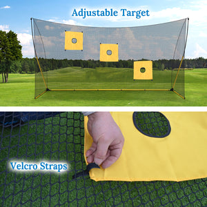 Portable 12'x6' Golf Hitting Net Practice Driving Indoor Outdoor Aids w Carrybag