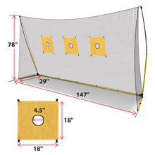Load image into Gallery viewer, Portable 12'x6' Golf Hitting Net Practice Driving Indoor Outdoor Aids w Carrybag