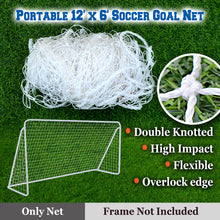 Load image into Gallery viewer, 12' x 6' Portable Nelon Netting for  Soccer Door