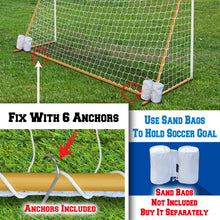 Load image into Gallery viewer, 12' x 6' Portable Sports Soccer practice Straight High impact net&door for Outdoor