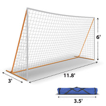 Load image into Gallery viewer, 12' x 6' Portable Sports Soccer practice Straight High impact net&door for Outdoor