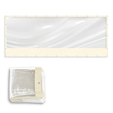 Load image into Gallery viewer, Clear PVC Tarp Sidewall COVER, Heavy Duty Multipurpose Canopy Sheet Cover, Waterproof PVC with Grommets - for Commercial, Residential, Pergola, Porch, Gazebos, Garden