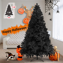 Load image into Gallery viewer, 7.5FT Artificial (Black, Red, Pink and White) Christmas Tree Premium Hinged Spruce Full Tree Branch Tips Metal Stand