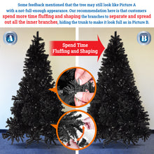 Load image into Gallery viewer, 7.5FT Artificial (Black, Red, Pink and White) Christmas Tree Premium Hinged Spruce Full Tree Branch Tips Metal Stand