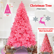 Load image into Gallery viewer, 7.5FT Artificial (Black, Red, Pink and White) Christmas Tree Premium Hinged Spruce Full Tree Branch Tips Metal Stand