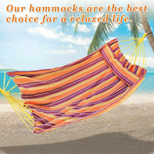 Load image into Gallery viewer, Heavy Duty Portable Double Hammock hanging Swing bed outdoor
