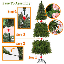 Load image into Gallery viewer, Artificial Pencil Slim Unlit Green Christmas Tree Tall Skinny Hinged Full Xmas Tree Perfect for Holiday Outdoor and Indoor Decor