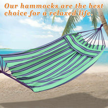 Load image into Gallery viewer, Heavy Duty Portable Double Hammock hanging Swing bed outdoor