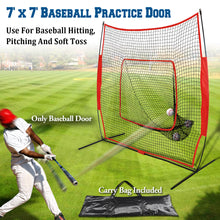 Load image into Gallery viewer, 7&#39;x7&#39; Portable Baseball Net Soft Toss Cages Sport Play Indoor Outdoor Elevated
