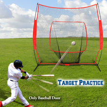 Load image into Gallery viewer, 7'x7' Portable Baseball Net Soft Toss Cages Sport Play Indoor Outdoor Elevated
