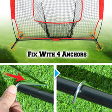 Load image into Gallery viewer, 7'x7' Portable Baseball Net Soft Toss Cages Sport Play Indoor Outdoor Elevated
