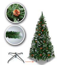 Load image into Gallery viewer, 5/6/7/7.5&#39; Frost Artificial Christmas Tree with Natural Pine cones Decor,Stand Home
