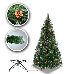 5' Frost Artificial Christmas Tree with Natural Pine cones Decor,Stand Home