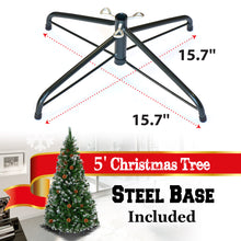 Load image into Gallery viewer, 5/6/7/7.5' Frost Artificial Christmas Tree with Natural Pine cones Decor,Stand Home
