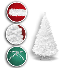 Load image into Gallery viewer, Christmas Tree 5FT Steel Base Xmas WHITE NATURAL unlit pine