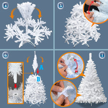 Load image into Gallery viewer, Christmas Tree 5/6/7/7.5FT w Steel Base Xmas WHITE NATURAL Prelit Fir Unlit Pine