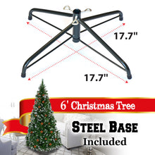 Load image into Gallery viewer, 6' Frost Artificial Christmas Tree with Natural Pine cones Decor,Stand Home